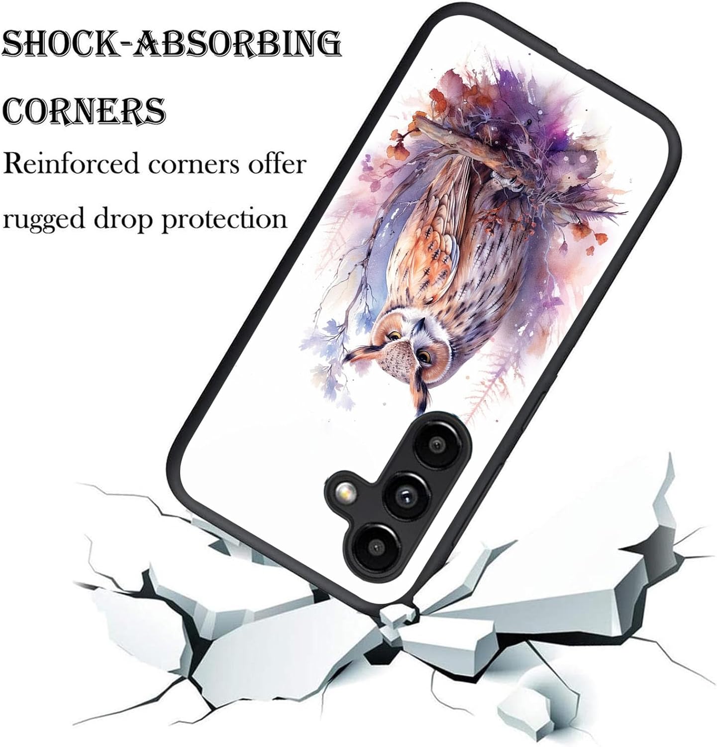 Bxgolkgd Designed for Galaxy S25 Plus Case,Slim Soft TPU Silicone Shockproof Anti Slip Protective Case for Samsung Galaxy S25 Plus 2025 6.7 inch - Cute Owl - Image 2