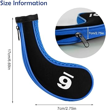 12 pieces Golf Head Covers, 3-9, Pw, Aw, Sw, Lw, Lw, Waterproof Zippered Golf Club Head Cover Protective Cover, Wedge Head Cover with Number Label Golf Accessory for Men Women
