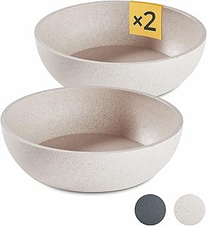 PiuPet® Futternapf I 2 x 1,6L I Beige I Spülmaschinenfest I 21,5cm Durchmesser I Hundenapf Grosse Hunde I Wassernapf Hund I Futternapf Hund | Hundezubehör | Napf Hund
