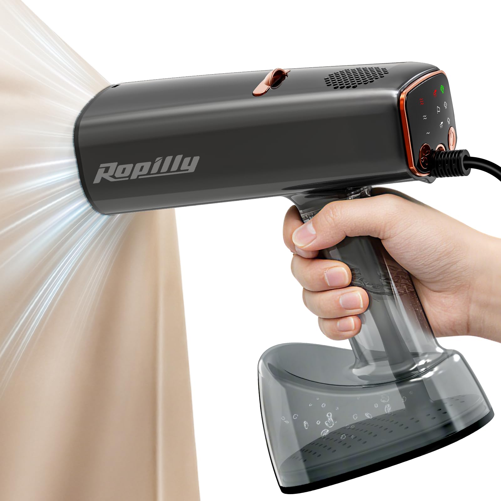 Dampfglätter mit Saugfunktion, 2100W Reisebügeleisen mit 5000Pa Saugkraft, 35 g/min Dampf, 440 ml Wassertank, 3 Dampf- & 3 Saugstufen, Schnellaufheizung, für Zuhause & unterwegs
