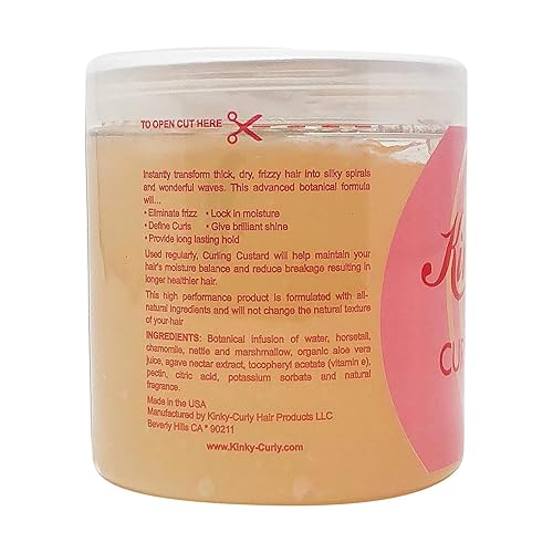 Miniatura 4 de Kinky Curly Original Curling Custard Natural Styling Gel 8oz "Pack de 3"