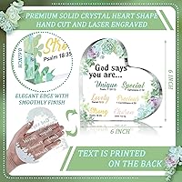 Vista 3 de Chunful Regalo cristiano para mujeres, girasoles, regalos para oficina, oraciones inspiradoras de pisapapeles, escritura religiosa, flor