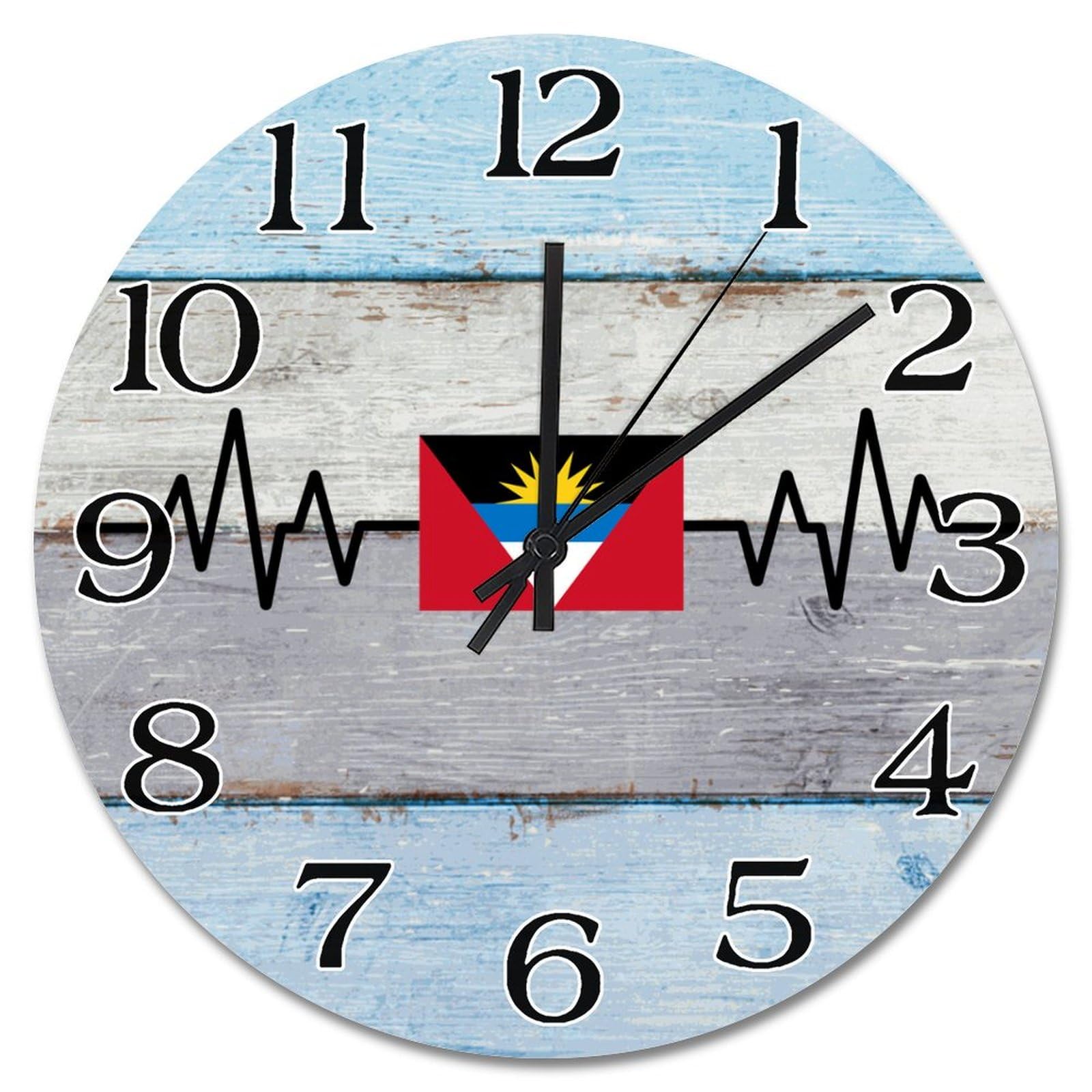 Horloge murale Antigua-et-Barbuda pour salon et décoration de bureau