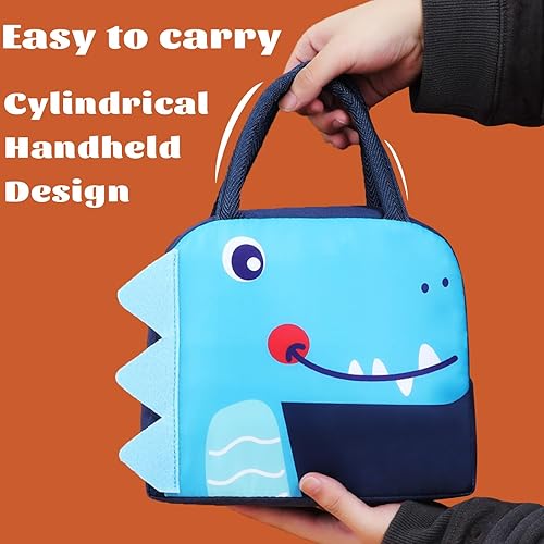 Miniatura 9 de Bolsas de almuerzo aisladas, 4 bolsas bento, lindas bolsas para el almuerzo, pequeñas bolsas enfriadoras impermeables de dibujos animados, lonchera