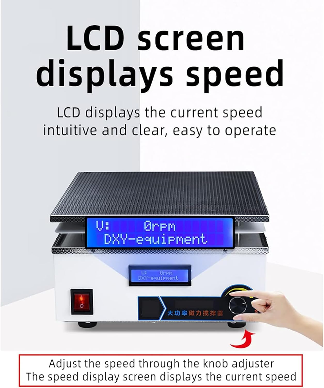 High Power Magnetic Stirrer, 20L Laboratory Digital Display Stirrer, Suitable for Plastic, Glass, Stainless Steel and Other Non-Magnetic Material Containers