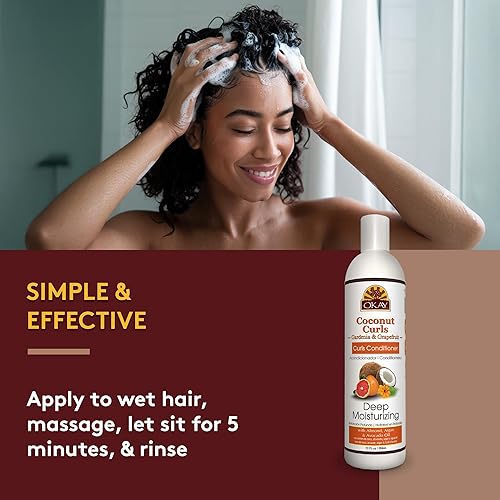 Miniatura 5 de OKAY Acondicionador sin enjuague de semillas de cáñamo y karité y antirotura  Ayuda a estimular el crecimiento del cabello y evita la rotura  Sin