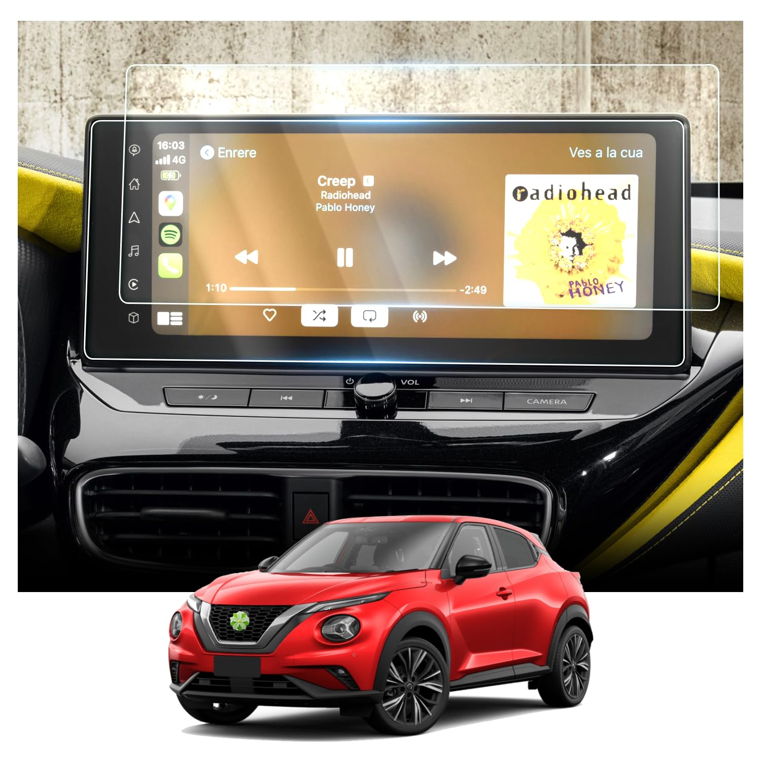 Pellicola Protettiva per Navigatore 12,3" Nano Material per Nissan Juke 2024 2025 2026 [2 Pezzi]
