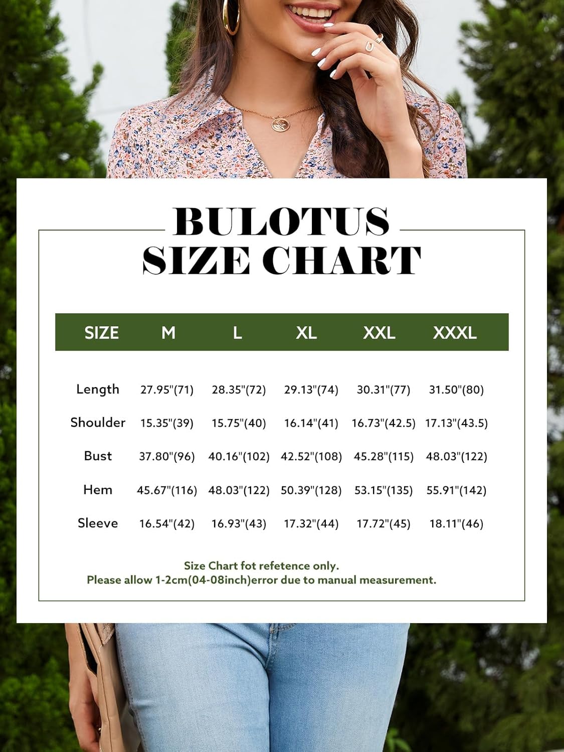 Bulotus 3/4 Length Sleeve Womens Tops Dressy Casual V Neck Collared Blouses Work Office Tunics 2026 Spring Summer - Image 6