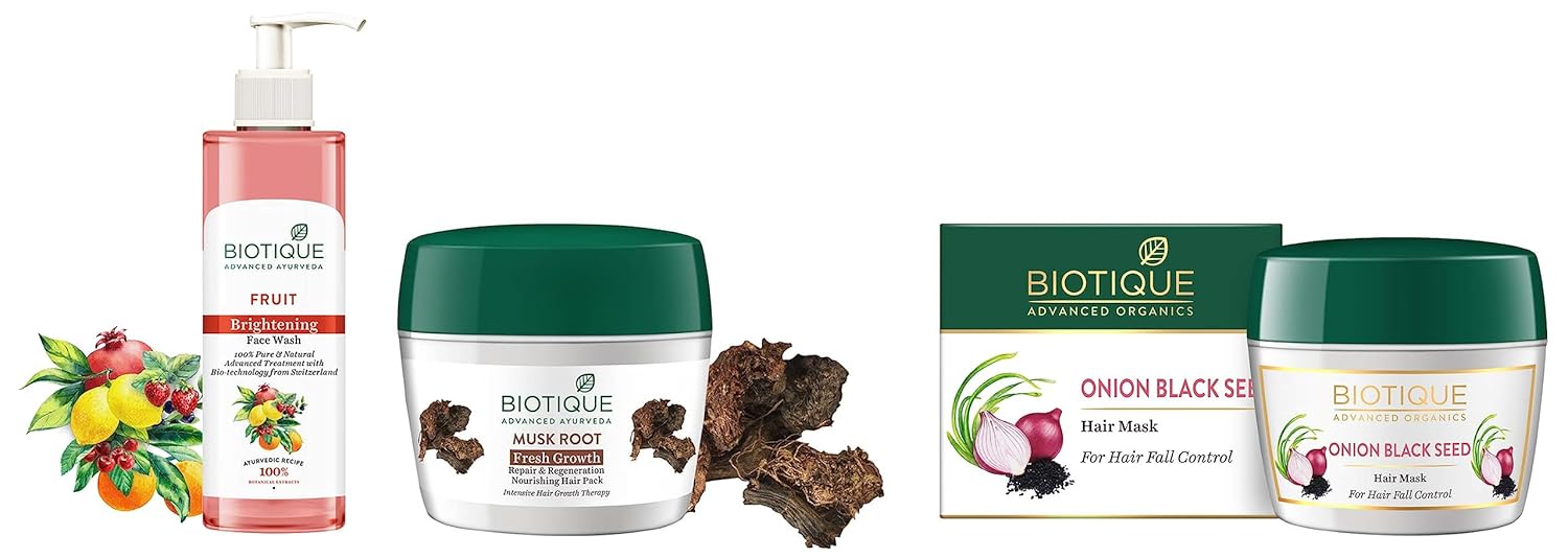 Biotique Onion Black Seed Hair Mask, Ideal for Hair Fall Control, 175g