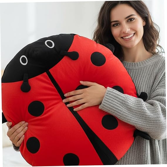 Wearable Pillow Ladybug Plush Costume, 39-Inch Giant Ladybug Stuffed Animal with Soft Plush Pillow for Kids and Adults