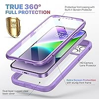 Vista 2 de Diaclara - Funda resistente de cuerpo completo con protector de pantalla sensible al tacto y antiarañazos, con protector de lente de cámara