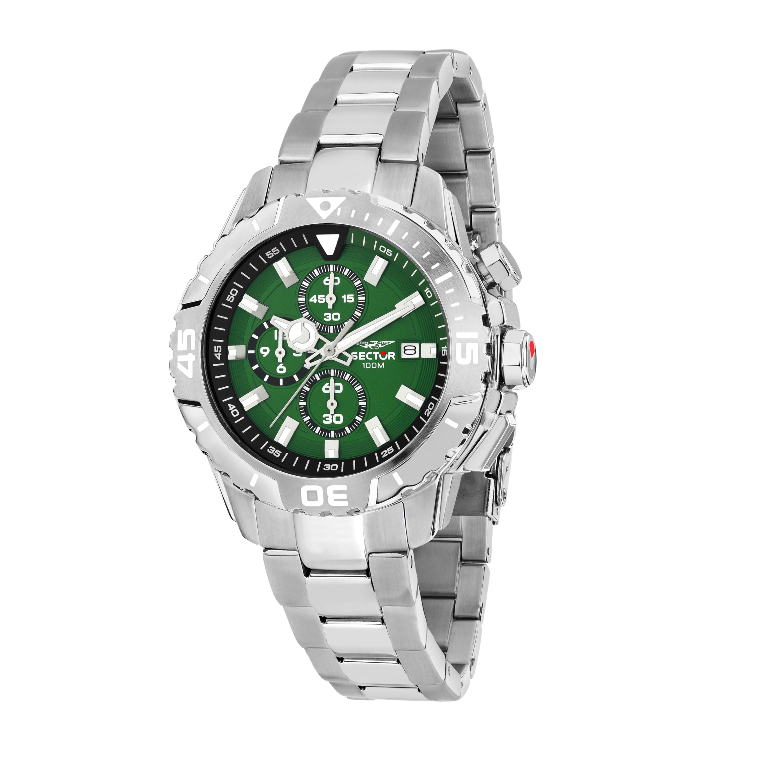 Sector No Limits Orologio Uomo, Cronografo, Analogico, 43 mm, Collezione LEGEND, Quadrante Verde - R3273735008