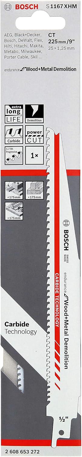 Hoja De Sierra Sable S 1222 VF Flexible For Wood And Metal - Bosch