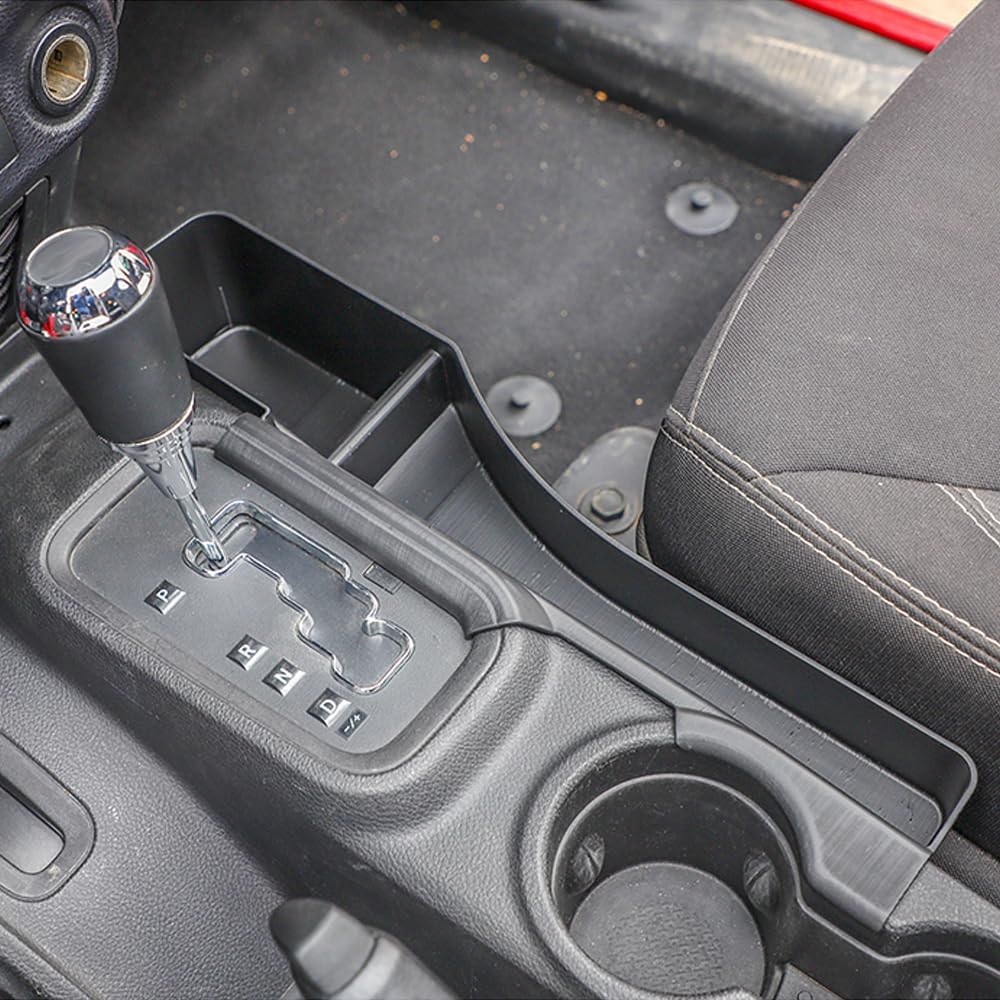Gear Shift Console Side Storage Tray Passenger Side Organizer Box Container for 2011 2012 2013 2014 2015 2016 2017 Jeep Wrangler JK JKU Interior Accessories