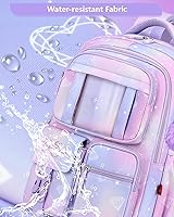 Tanou Schooltas voor meisjes, schooltas voor kinderen, grote capaciteit, schoolrugzak voor meisjes van de 1e tot 4e klas, ademende Kawaii rugzak, school, meisjes, met hanger, blauw, Jeugdig en modern