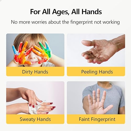 Miniatura 4 de Cerradura inteligente de video con cámara, mango de puerta de reconocimiento facial 3D y vena de palma, teclado de huellas dactilares, cerradura de