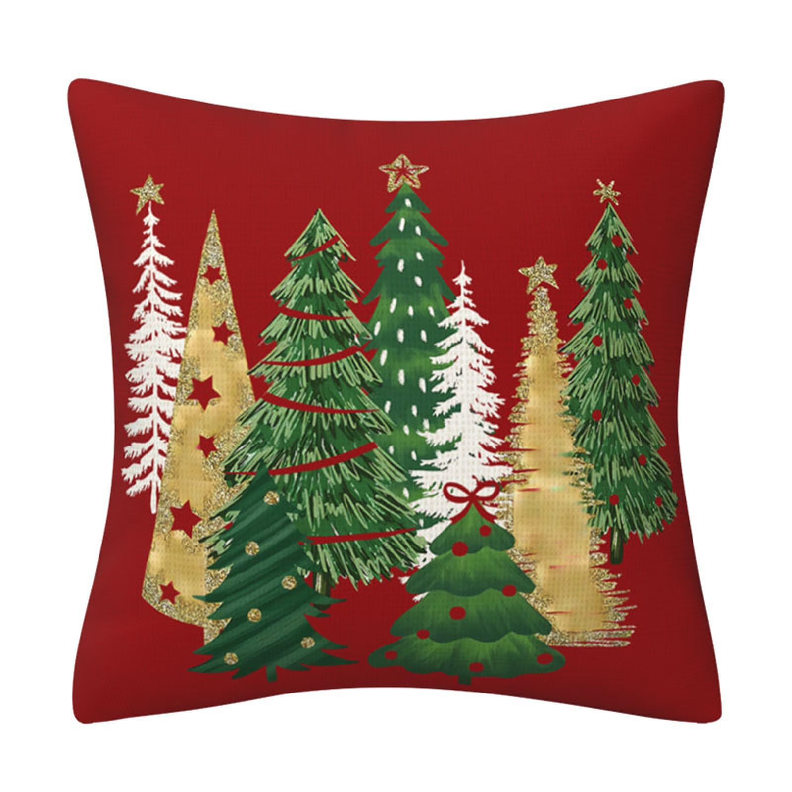Linvimia H Christmas Tree Cushion Cover Soft Washable Pillowcase For Festival Ome Decoration Christmas Tree Cushion Cover