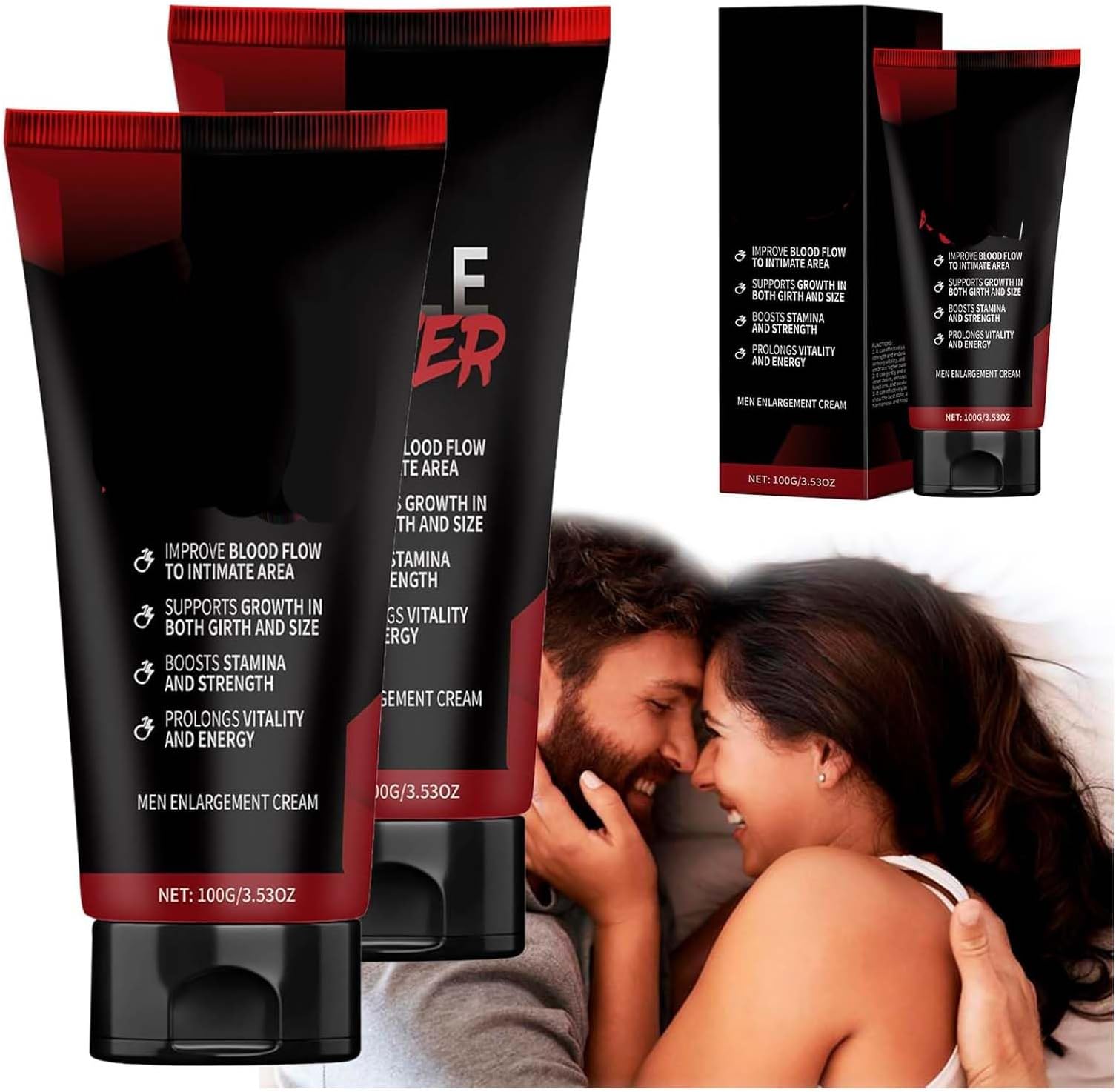 PrimeAlpha Official,Prime Alpha Men Enlargement Cream, 2025 New Formula PrimeAlpha Max Cream, PrimeAlpha Men Max Cream, PrimeAlpha Men Cream, Upgraded Enlargement Cream,Thicker Longer Strong (2PC)