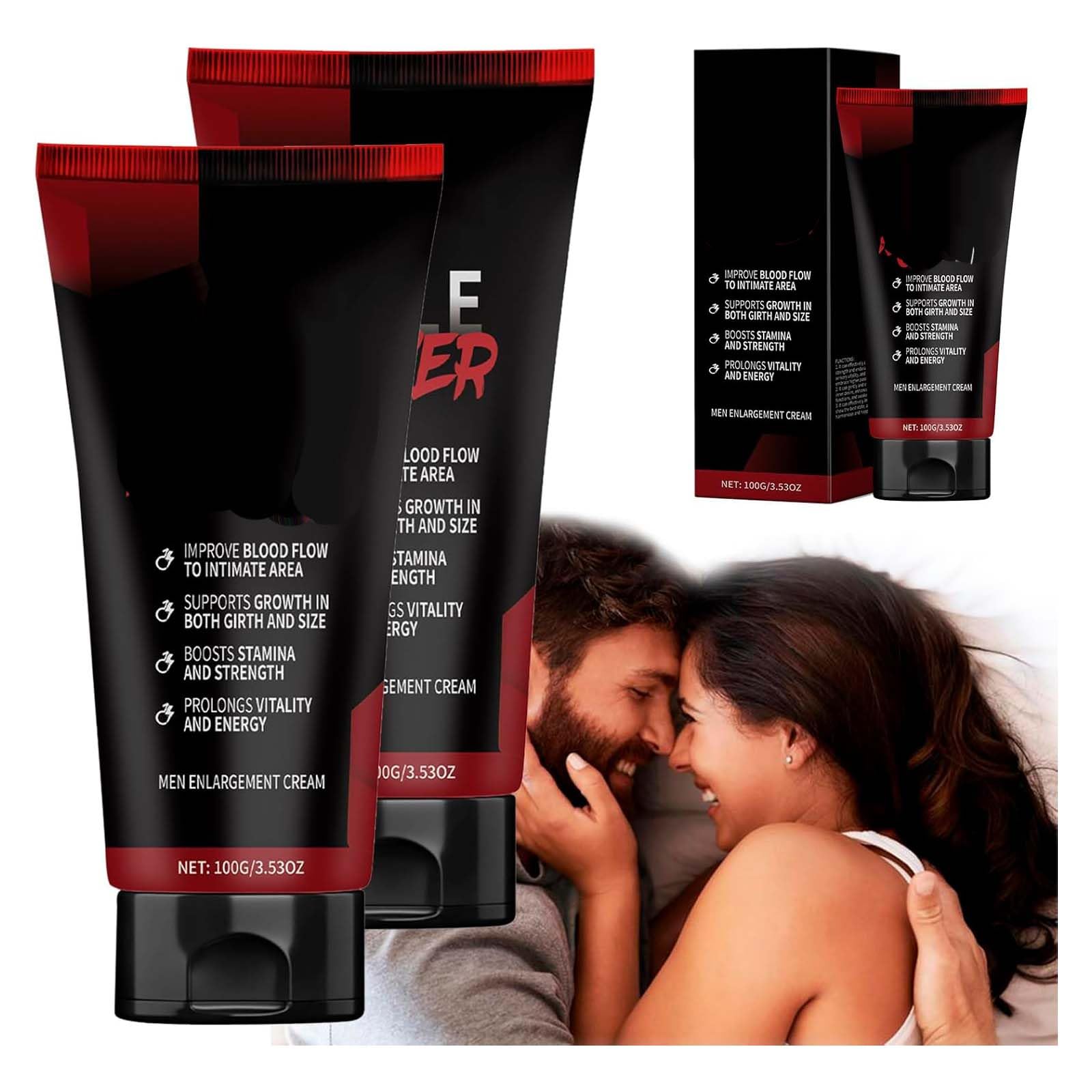 PrimeAlpha Official,Prime Alpha Men Enlargement Cream, 2025 New Formula PrimeAlpha Max Cream, PrimeAlpha Men Max Cream, PrimeAlpha Men Cream, Upgraded Enlargement Cream,Thicker Longer Strong (2PC)