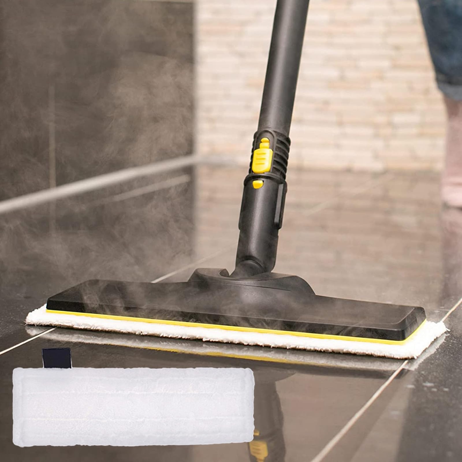 Lot De 6 Chiffons De Rechange En Microfibre Compatible Avec Karcher Easyfix Sc 1 Sc 2 Sc 3 Sc 4 Sc 5 Nettoyeurs Vapeur 4 Lingettes Et 2 Bonnette 92069466