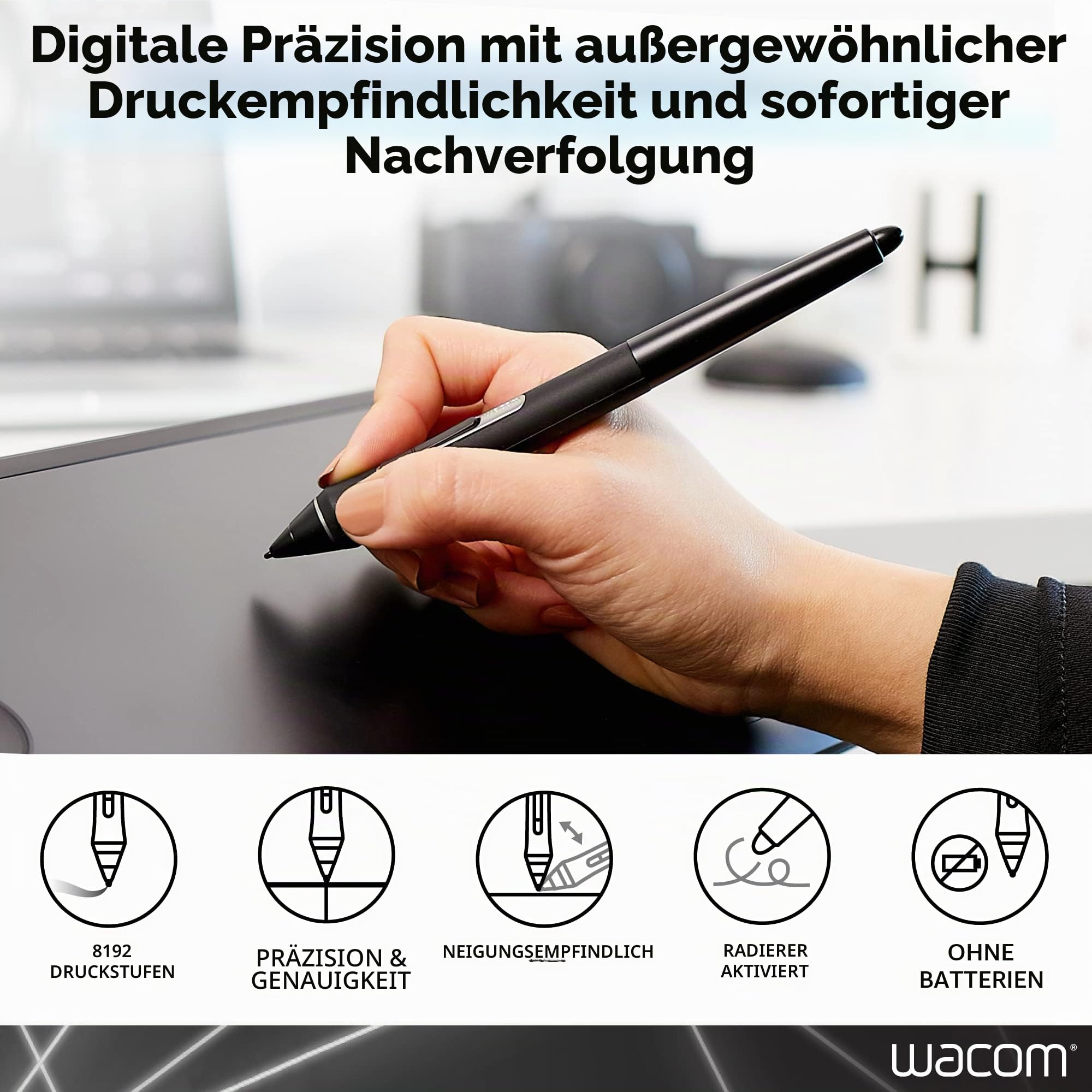 Wacom Pro Pen 2 (KP504E) - Compatible with Intuos Pro, Cintiq, Cintiq Pro & MobileStudio Pro
