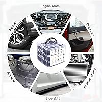 Vista 6 de Juego de 860 clips de parachoques y removedor de sujetadores de automóvil, 25 tamaños, remaches de pasador de empuje automático, clips de panel