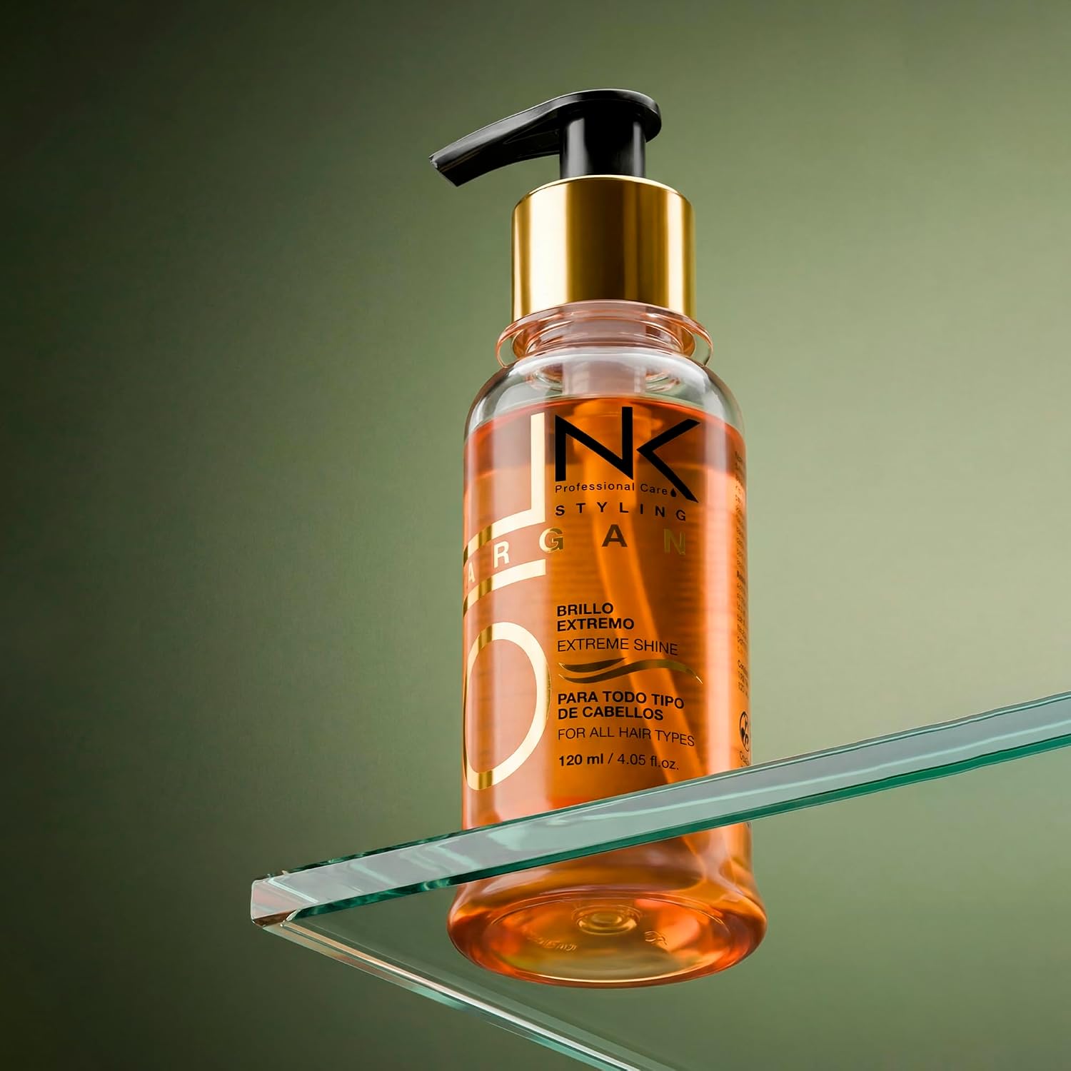 NK Professional Care Styling Argan Oil Moroccan Oil, Heat Protectant, Argan Oil for All Types of Hair, Frizz Control, Professional Styling Products 120ml / 4 oz.