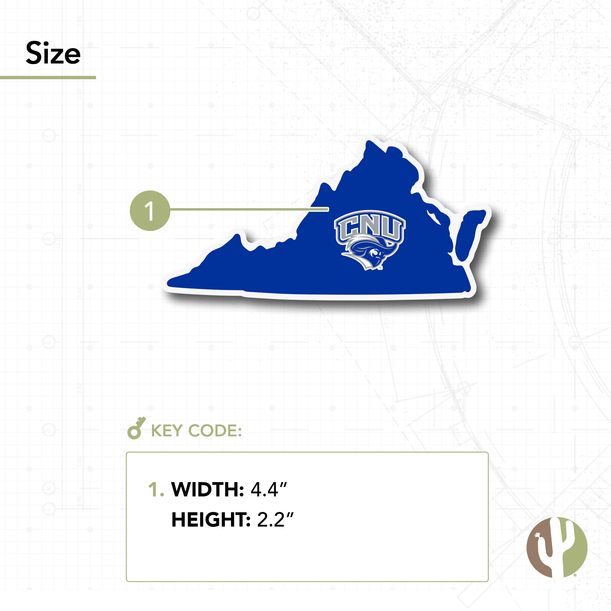 Christopher Newport University NCAA Vinyl Decal Sticker - For Laptop, Water Bottle, Car, Scrapbook, Officially Licensed - View #7
