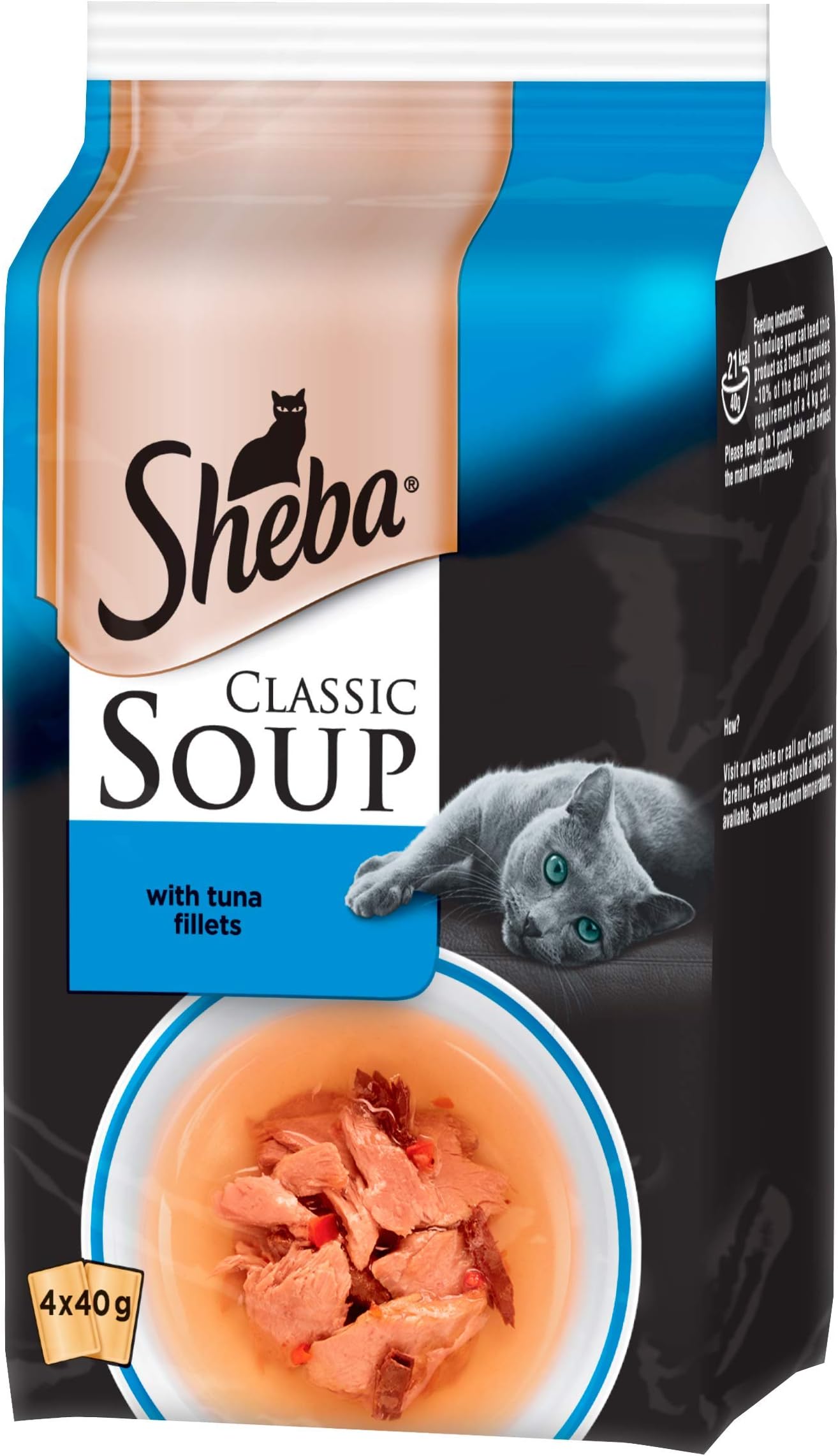 Sheba Classics SOUP Cat Pouches Tuna Fillets 12 x 4 x 40g Amazon.co