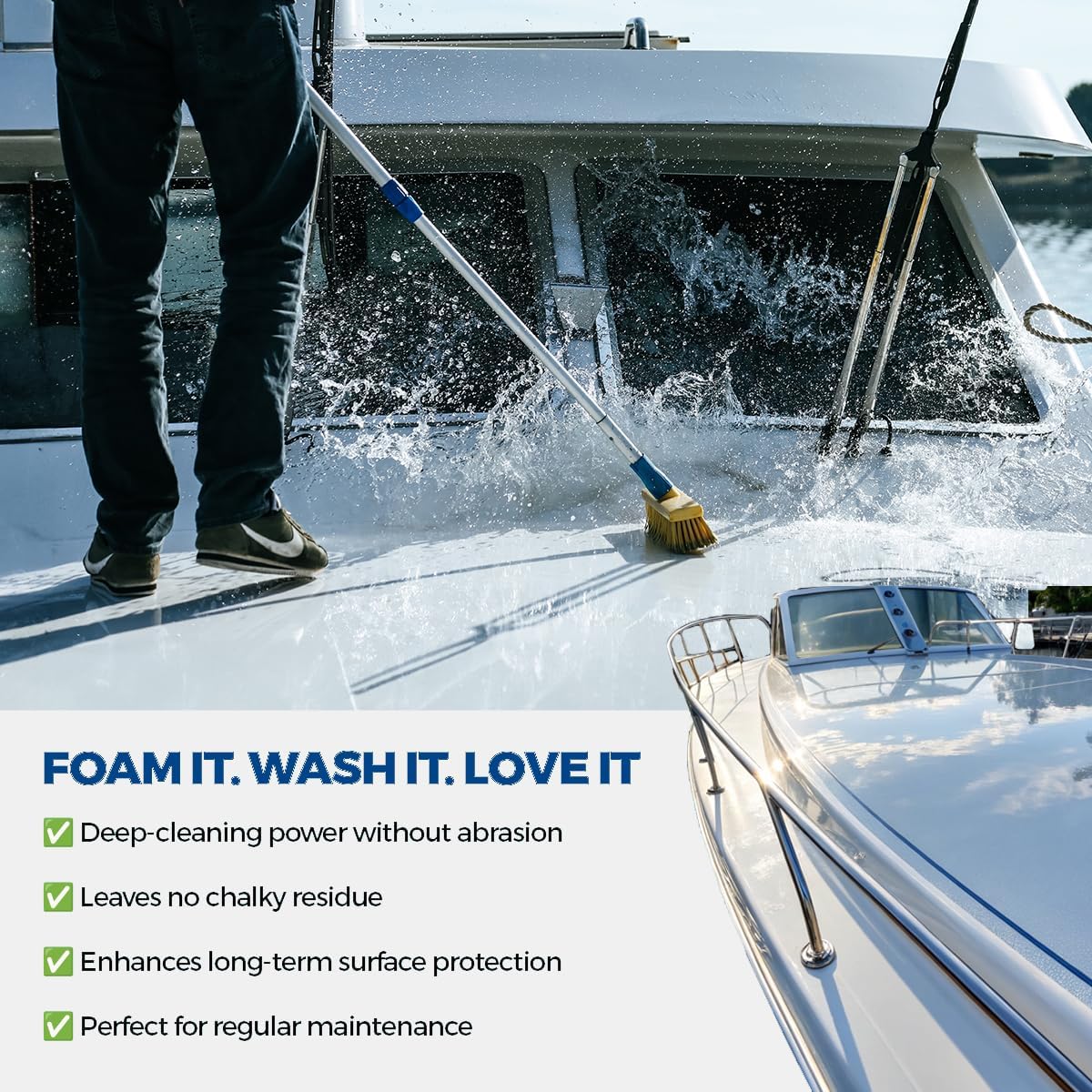 August Race Boat Wash Pro - Professional Boat Cleaner and Boat Wash with Anti-Smear Finish