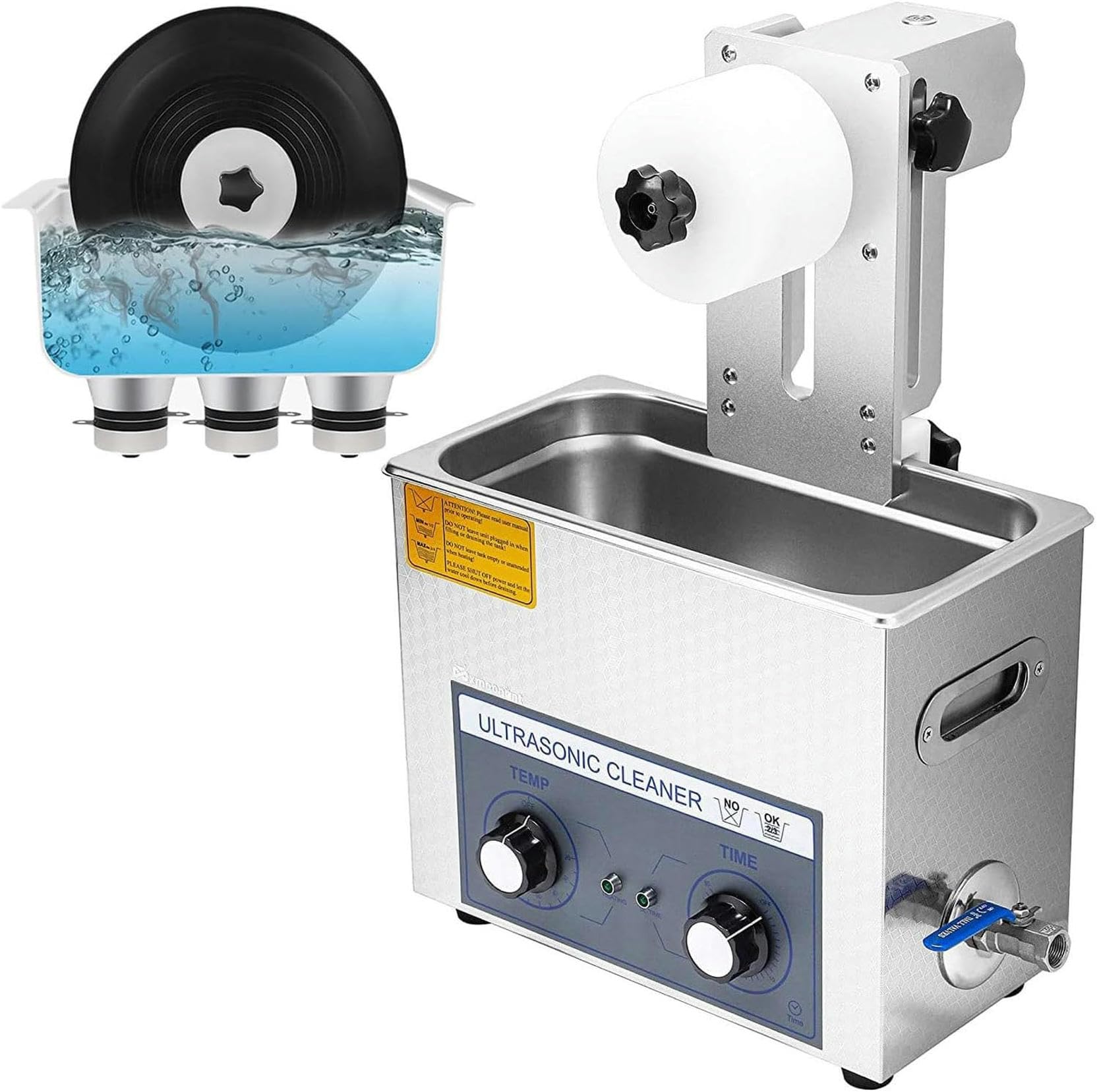 Ultraschallreiniger Von Vinylscheiben, 6l, 4 Einheiten, Nur Einmal, Automatische Rotation, Doppelte LP -Reinigung, Timer Von 0 Bis 30 Minuten, Reinigung Von Vinylscheiben ~//