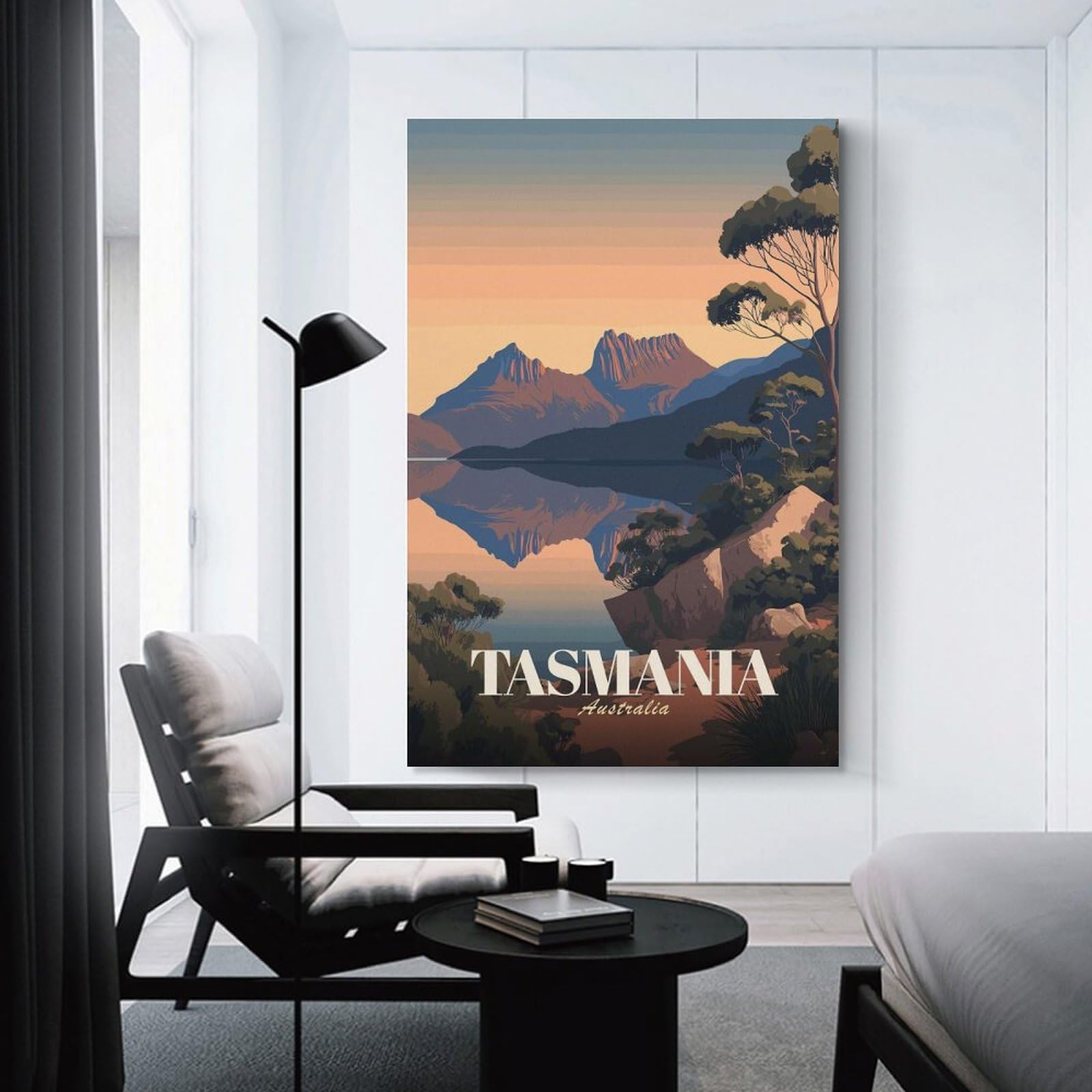 Junmoney Canvas Wall Art Tasmania Australia Landscape Art, 20x30inch(50x75cm), for Corridors, Hallways Or Apartment Entries, Decorative Canvas Styling for Entry Areas