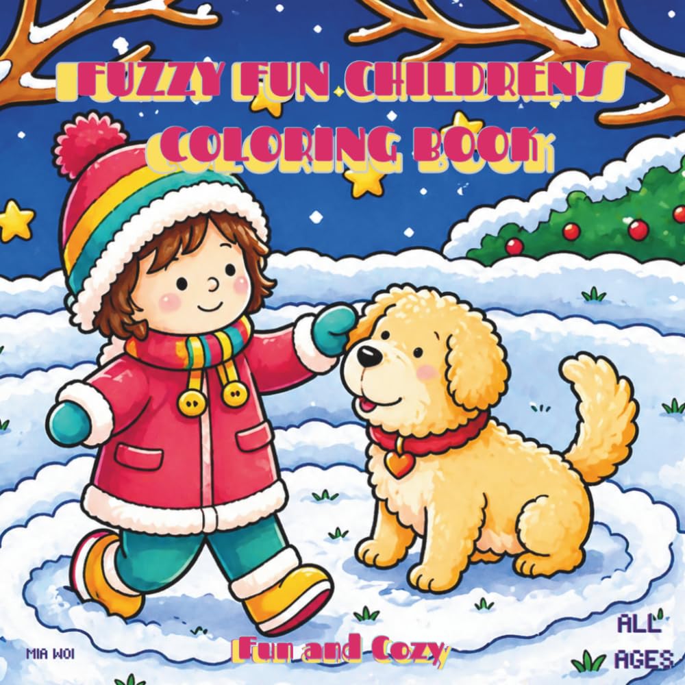 FUZZY FUN CHILDRENS COLORING BOOK: Get Creative And Have Fun With Family