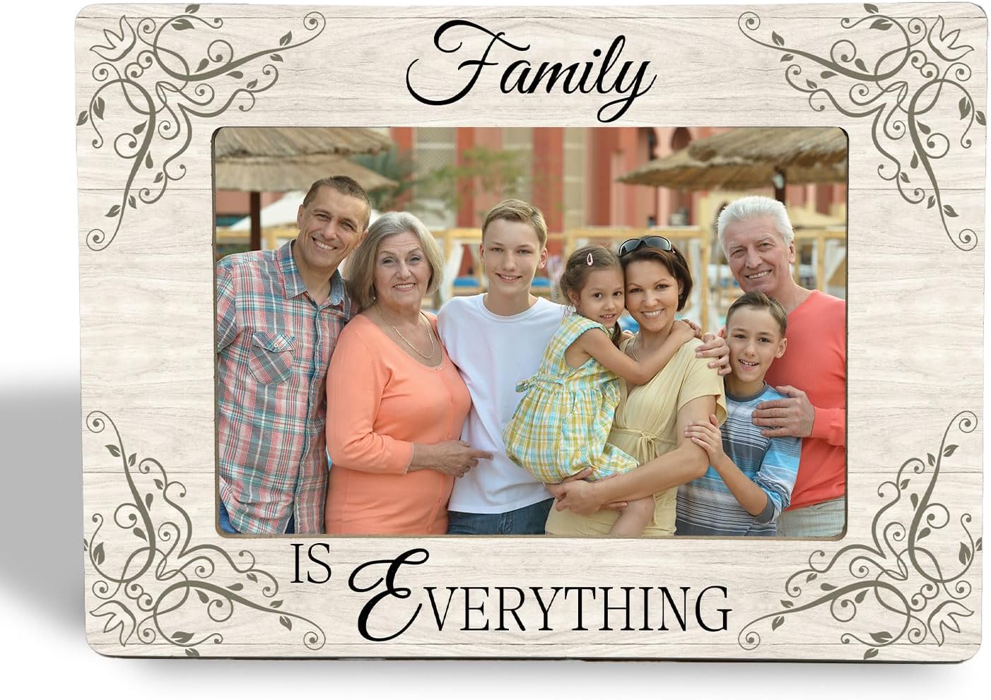 Family Gifts Picture Frame – Family Is Everything Wooden Photo Frame 4×6
