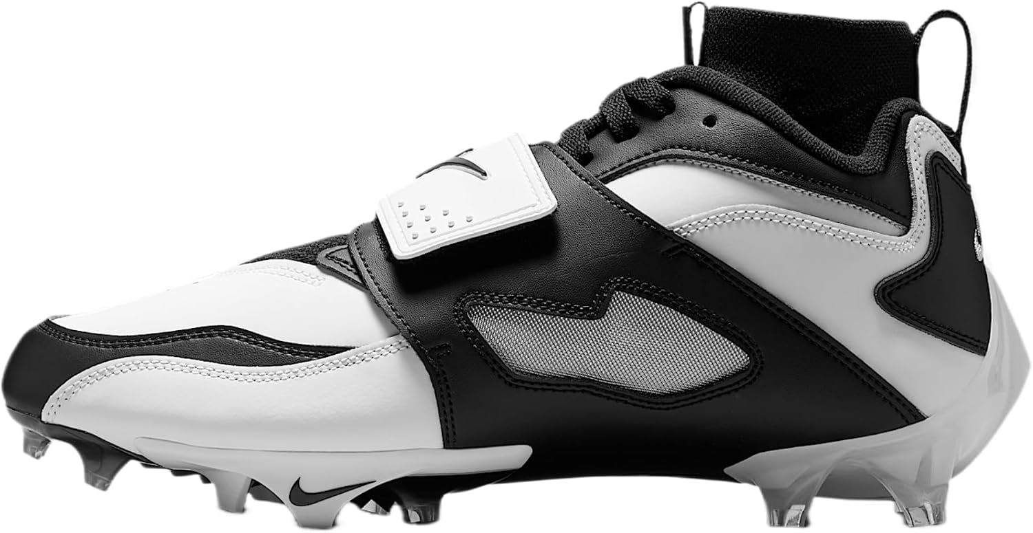 Nike Diamond Turf 93 TD Football Shoes (HF5298-100, White/Black/Metallic Gold/Fire Red)