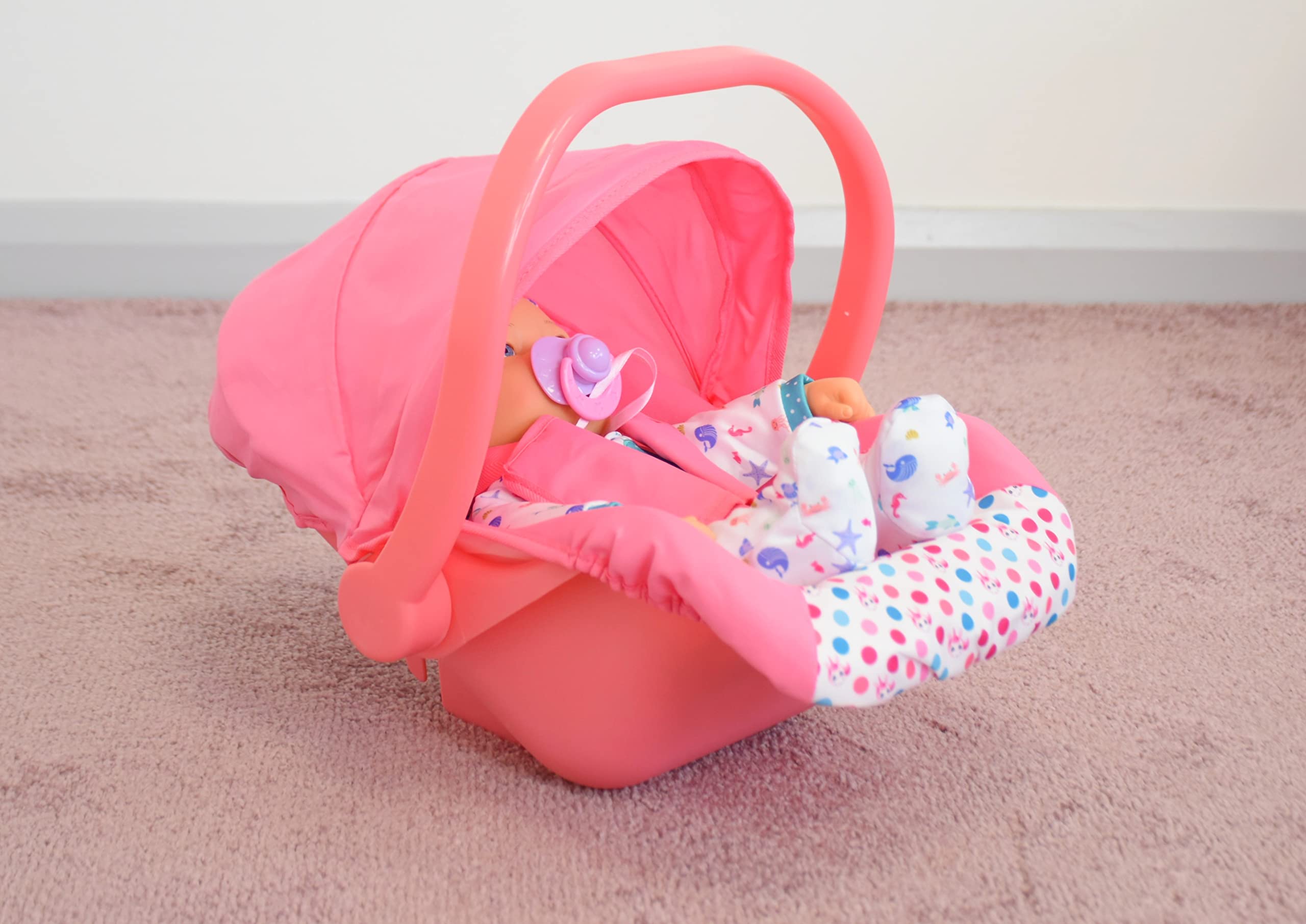 Buy KOOKAMUNGA KIDS Baby Doll Car Seat & Carrier Adjustable Canopy