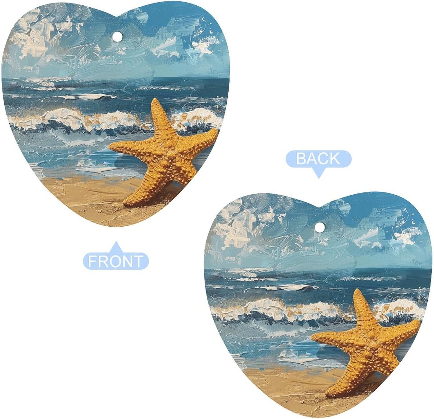 5 Pcs Car Air Fresheners Hanging Air Freshener Starfish on The Beach Hanging Scented Cards Fragrance Scented Cards for Car Car Aromatherapy Tablets for Car