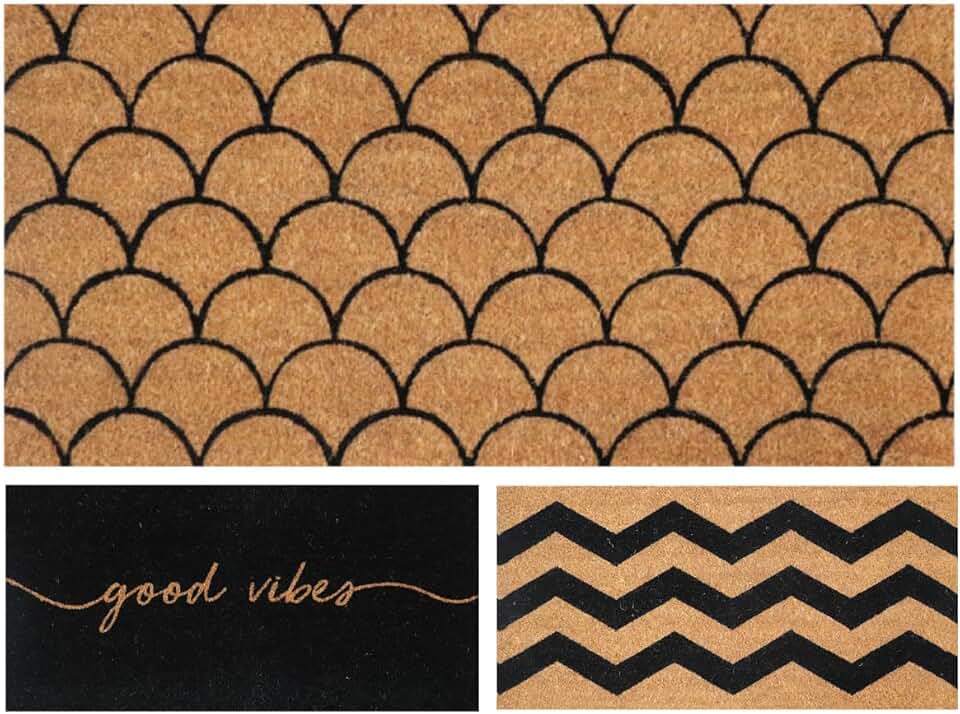 CAPACHO FIBRA DE COCO SLIM RT 70X33CM ESCAMAS KLS3