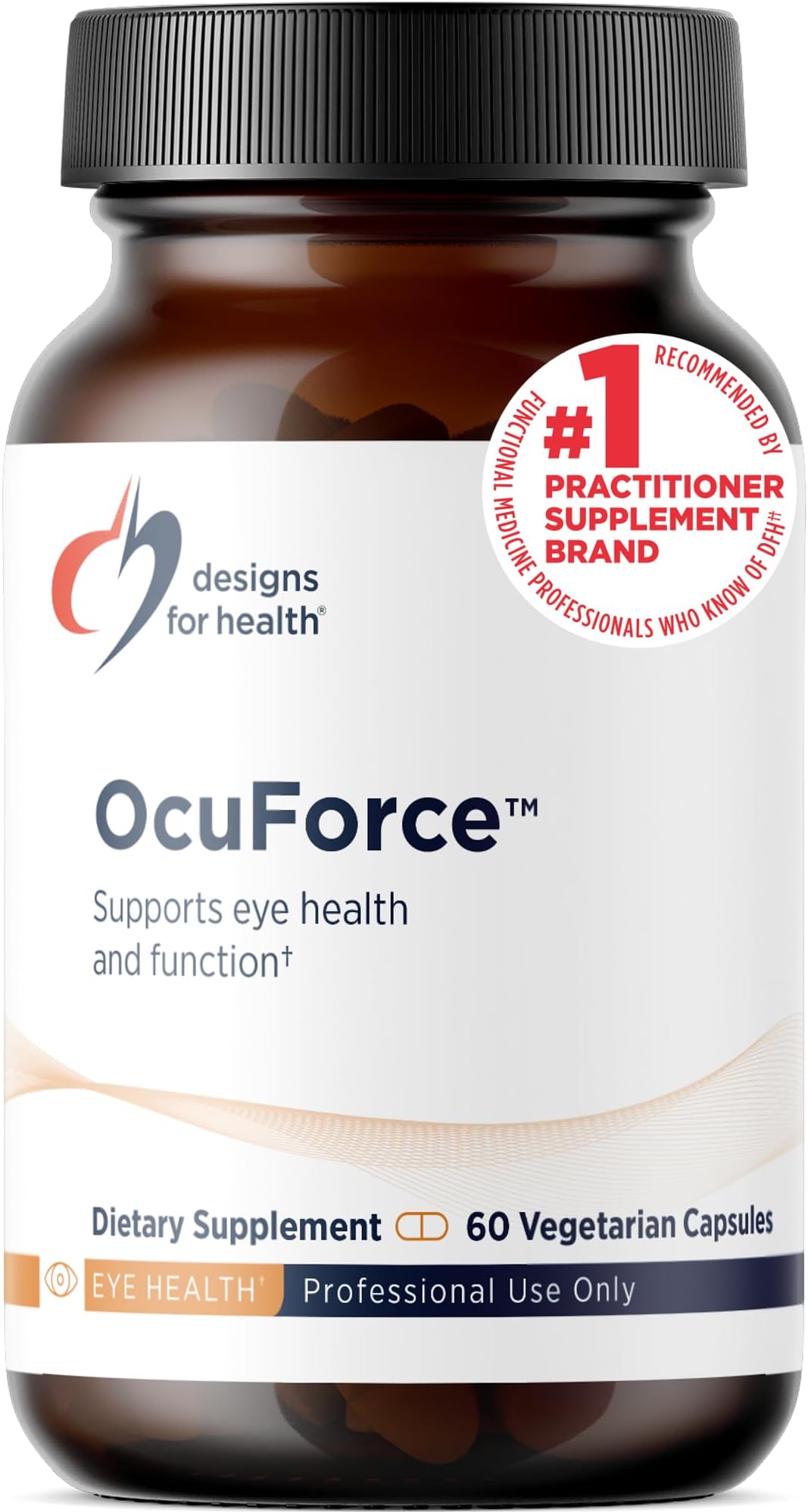 Designs for Health OcuForce - Eye Health Support Supplement - Lutein, Zeaxanthin, Carotenoids, Zinc, Taurine + Vitamins (60 Capsules)
