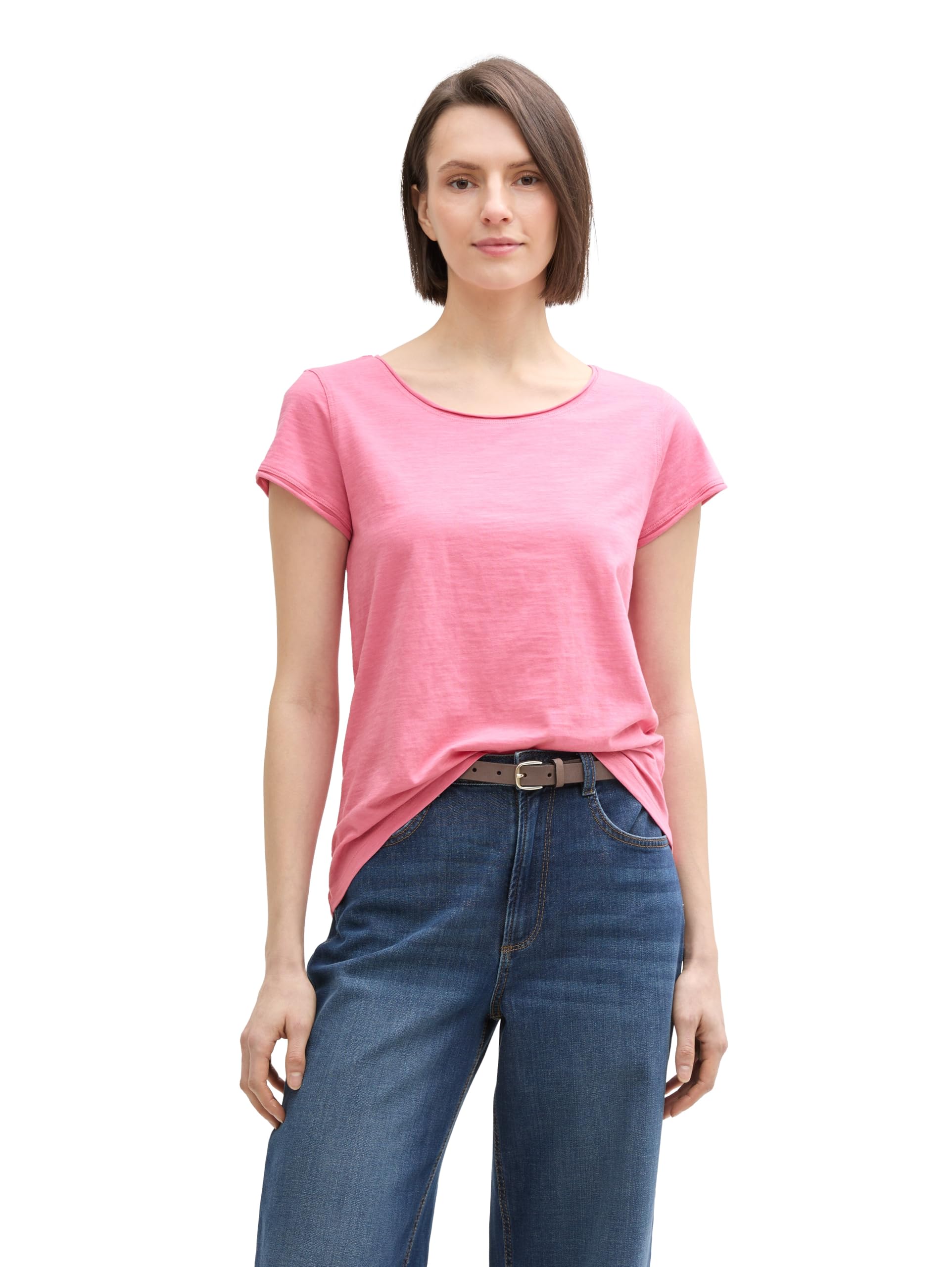 Tom Tailor Damen T-Shirt aus Bio-Baumwolle