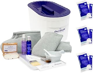 Professional Paraffin Wax Bath Super Combo Accessory Kit + Hand and Foot Pro ComforKit TB6 by WR Medical - 6lbs Eucalyptus Rosemary Mint