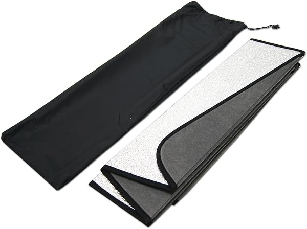 Front Car Windshield Sun Shade Compatible with 2013-2017 Honda Accord Sedan 4Door | Custom Fit Visor Accordion Fold Style Sun Protector | Silver & Grey 1-pc Set | SS-125