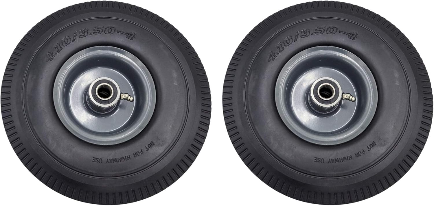 2-Pack Little Wonder Blower Wheel 4164205 Flat-Free 10" Semi-Pneumatic (933-1)