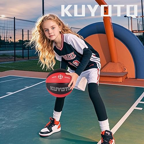 Miniatura 6 de KUYOTQ Kids Toddler Youth Adult Size 34567 Basketball 2225.527.528.529.5" Thickened Rubber or Faux Leather Indoor Outdoor Basketball for Boys Girls