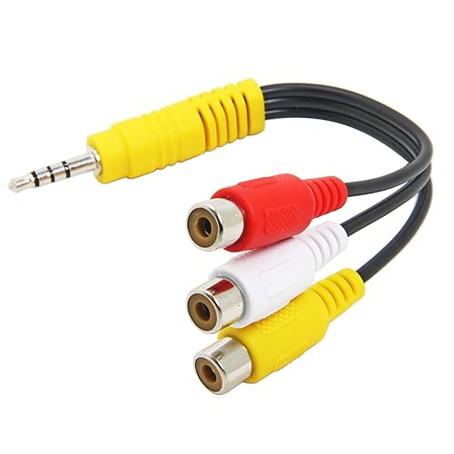 Miniatura 5 de Cable AV de 0.138 in a RCA, adaptador AV para Samsung TV, Ancable 2 unidades de 6 pulgadas (5.9 in) de componente a divisor de audiovideo de 0.138