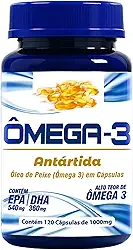 Ômega-3 Antartida Óleo de Peixe | Suplemento Alimentar Premium– 120 Cápsulas de1000mg com EPA & DHA