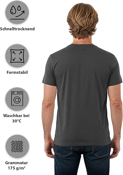 ALPIDEX Herren T-Shirts 5er Set Rundhals 100% Baumwolle Einfarbig Shirts Basic Shirt Kurzarm S M L XL XXL 3XL 4XL 5XL - 5