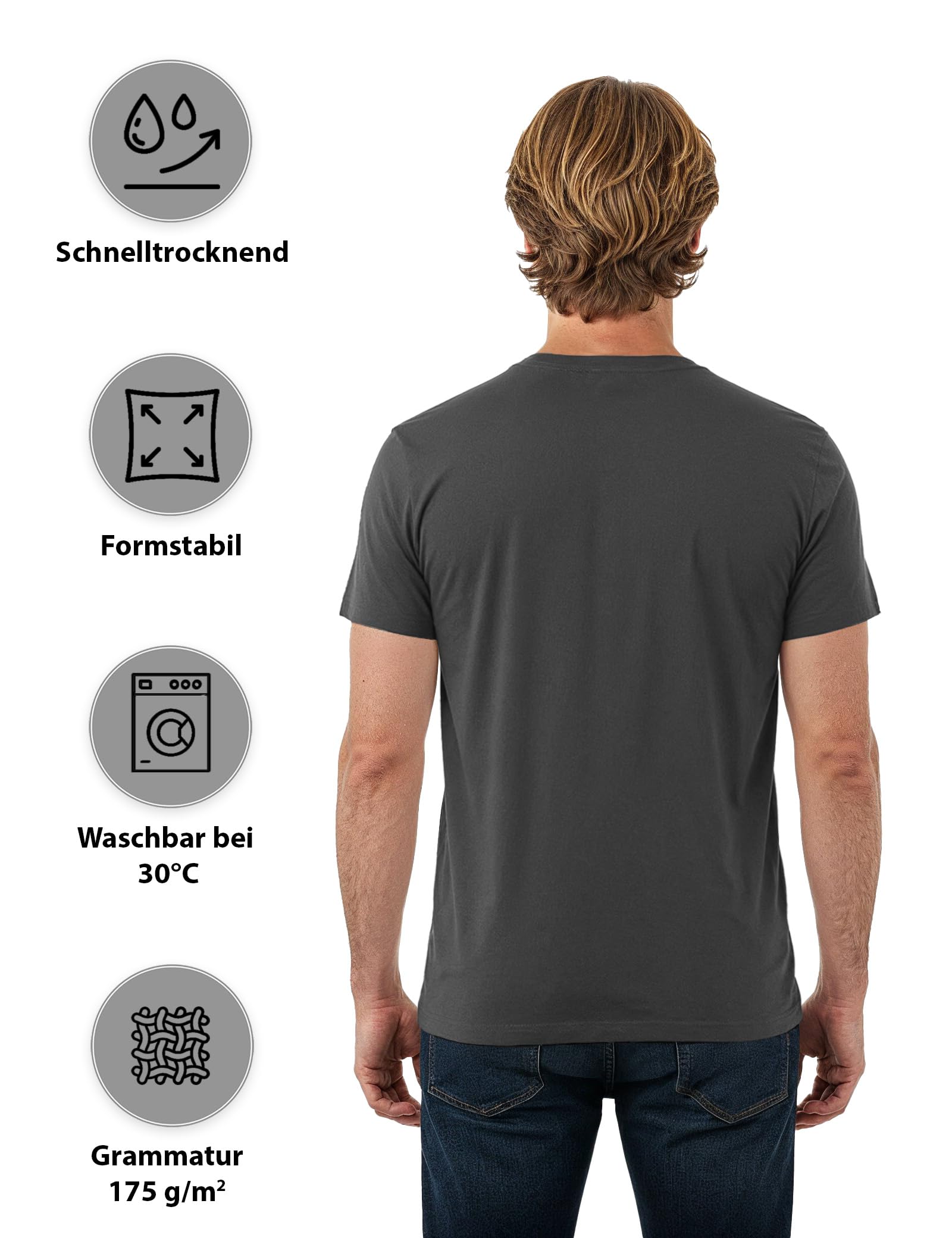 ALPIDEX Herren T-Shirts 5er Set Rundhals 100% Baumwolle Einfarbig Shirts Basic Shirt Kurzarm S M L XL XXL 3XL 4XL 5XL