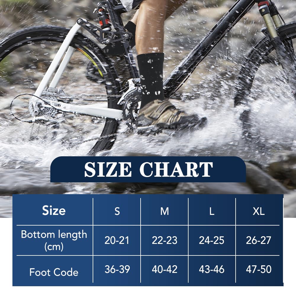 Calcetines impermeables de aventura al aire para adultos - Calcetines transpirables, cálidos e impermeables para esquiar, deportes acuáticos, senderismo, ciclismo - Ideales