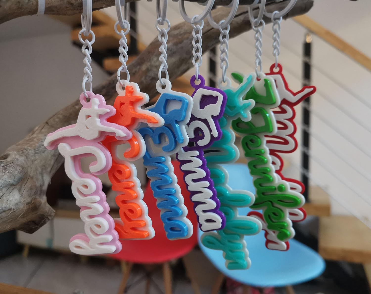 Wholesale Bulk of 10/20/30 Gymnastics Gymnast Dance Dancer Personalized Custom 3D Printed Name Keychain Keyring Backpack Luggage Tag Team Studio Company Logo DIY
